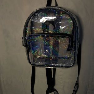 VICTORIA SECRET PINK holographic/clear backpack